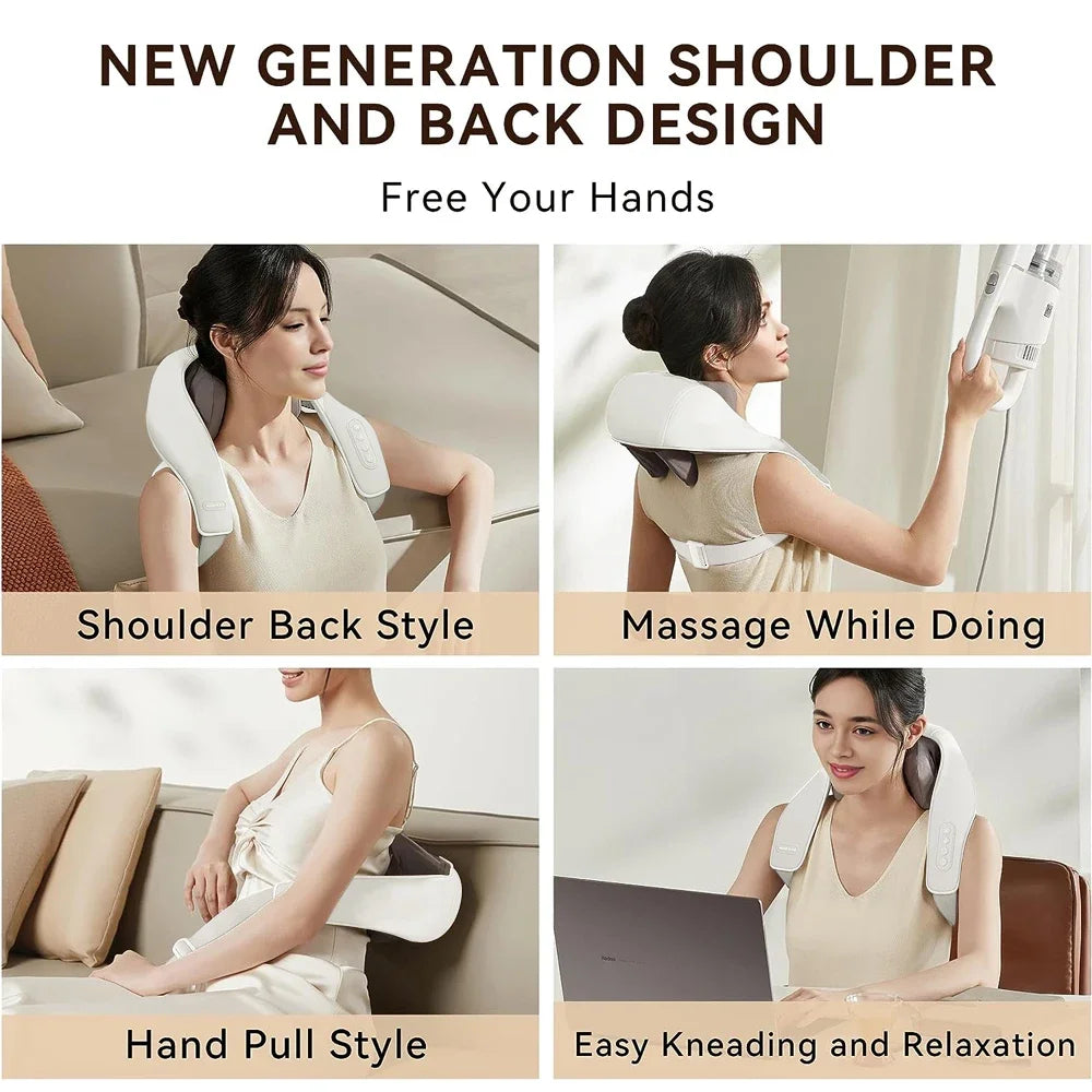  Back Massager Neck Massager with Heat, Neck and Back